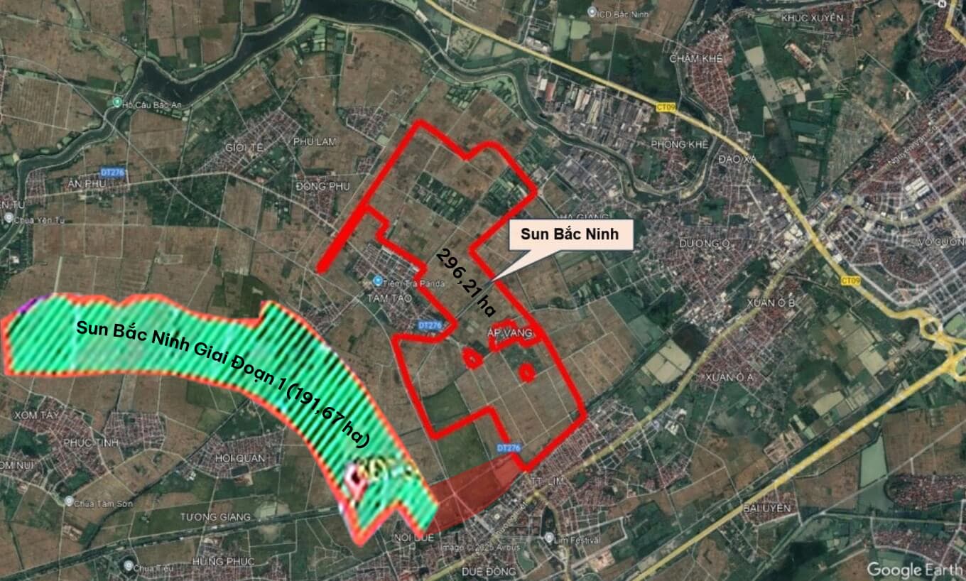 vi tri du an sun group bac ninh